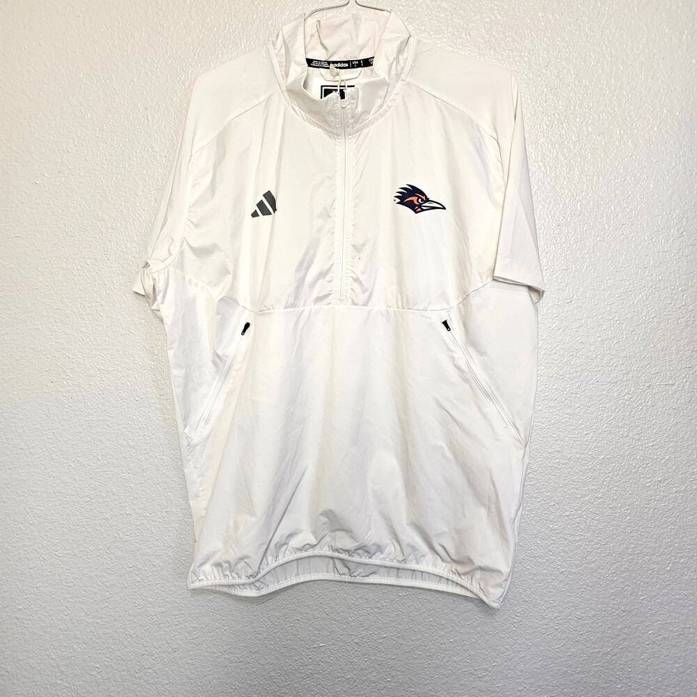 Adidas UTSA White Windbreaker Jacket Size L Roadrunners